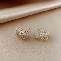 Hoop Earrings 2023 Exquisite Luxury Crystal Small For Woman Fashion Korean Earring Minimalist Party Sexy Girl's Jewellery Gifts