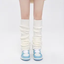 Women Socks Black White Long Sweet Girl's Japanese Style JK Leg Warmer Knitted Cosplay Accessories Autumn Winter Hosiery