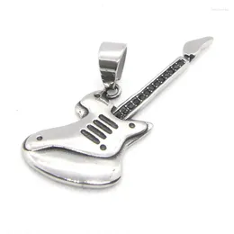 Pendant Necklaces Rock Roll Style Guitar 316L Titanium Steel Fashion Jewellery Punk