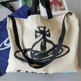 Canvas Bags Saturn Print Tote Large Capacity Fashion Environmental Protection Shopping Bag