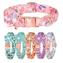 Dog Collars Pet Collar Polyester Printing Buckle Adjustable Detachable Strap Butterfly Cat Necklace Small And Medium Sized