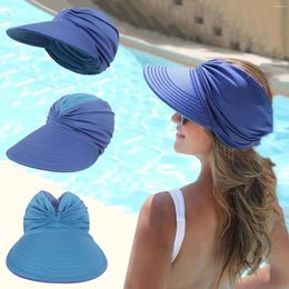 Berets Sunscreen Hat Women 2023 Summer Women's Double-sided Baseball Large Brim Open Top Sun Shade Outdoor Sports