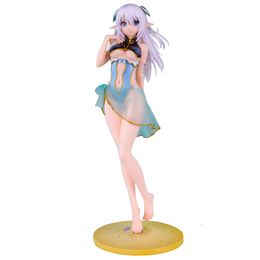 Mascot Costumes 18cm Eworld Anime Figure Light Blade Heroine Alina Blue Swimsuit Edition Princess Sexy Model Dolls Toy Gift Pvc Material