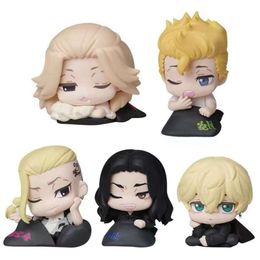 Mascot Costumes 5pcs Anime Figure Tokyo Revengers Figure Position Manjiro Sano Takemichi Hanagaki Draken Chifuyu Matsuno Keisuke Model Toys 4cm