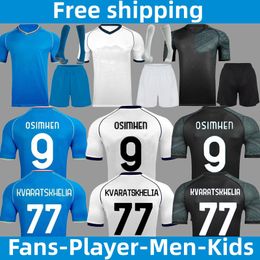 23/24 NapoliS Fans Player version mens kids football kits suts maglia NapleSs Home away 3rd football shirts MARADONA OSIMHEN KVARATSKHELIA ELMAS soccer jerseys