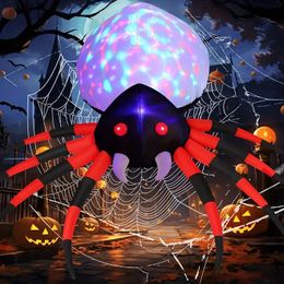 8.5 FT Width Halloween Inflatable Spider Outdoor Decoration With Magic Light, Blow Up Yard Inflatables Holiday Inflatables For Outdoor Yard Garden Lawn Decor