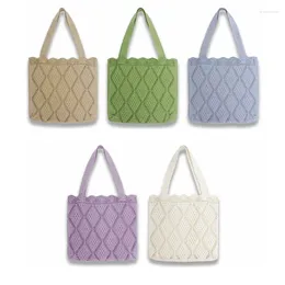 Evening Bags 2023 Crochet Shoulder Bag Mesh Knitted Tote Versatile Large Capacity Fashion Handbag For Girl Women Trendy