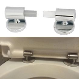 Toilet Seat Covers 1Set Toilet Seat Zinc Alloy Hinge Flush Toilet Cover Mounting Connector Toilet Lid Hinge Fittings Toilet Lid Slow Drop Connector 231013