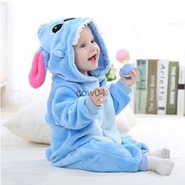 Rompers Baby jumpsuit winter clothing flannel hoodie baby clothing 70-120 cm children's parachute jump full body tiger lion rabbit Rupa Beibei x1013