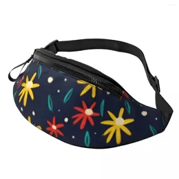 Waist Bags Daisy Floral Bag Colourful Flowers Ladies Jogging Pack Picture Polyester