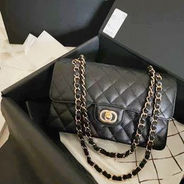 Designer Bag Shoulder Bags Tote Bags Classics Flap Luxury Fashion Classics Caviar Handbag Cheque Velour Thread Purse Double Letters Solid Hasp Waist Square
