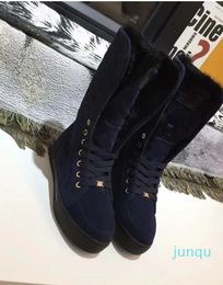 top quality Casual Shoes 2023Classics Winter Snow boots Real Fur Slides Leather Waterproof Warm Knee High