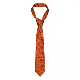 Bow Ties Halloween Doodle Seamless Necktie Men Women Casual Polyester 8 Cm Pumpkin Neck For Mens Cravat Wedding Accessories Gift