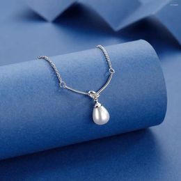 Pendant Necklaces Water Drop Collar Imitation Pearl For Women Charms Aesthetic Stainless Steel 2023 Fashion In Accessories