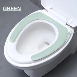 Toilet Seat Covers Warm Toilet Seat Cover Pad Heat Soft Toilet Seat Pad Clean Easy Bathroom Thermostatic Attachment Padded Standard Heating Se H3W3 231013