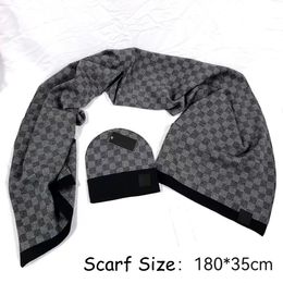 Two-Piece Designer Beanie Scarf and Hat Design Caps Classic Wool Winter Two-Piece Hat and Scarf Design Caps Shawl Designer Hats Scarves Wool Beanie Wrap Scarfs