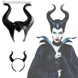 Theme Costume ficent Latex Horn Adult Women Halloween Julie Party Come Cosplay Hat HeadwearL231013