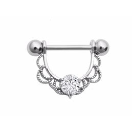 Labret Lip Piercing Jewellery Lot10pcs 14G Body Jewerly Shine Nipple Shield Ring Twist Bar Crystal CZ Gems Barbells Design 231012