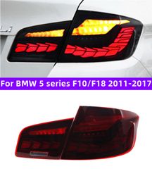 Car Taillight for BMW 5 series F10/F18 2011-20 17 LED Dragon Scale LED DRL Running Lights Fog Lights Rear Parking Lights