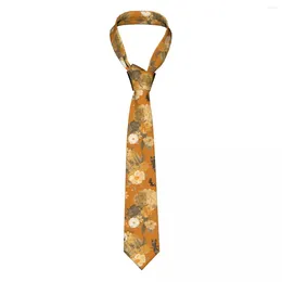 Bow Ties Vintage Roses Spring Flower Insects Sepia Gold Neckties Men Women Silk Polyester 8 Cm Classic Neck Accessorie Gift