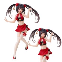 Mascot Costumes Genuine 23cm Anime Figure Tokisaki Kurumi Japanese Date A Live Sexy Skirt Suit Model Dolls Toy Gift Collect Boxed Ornaments Pvc