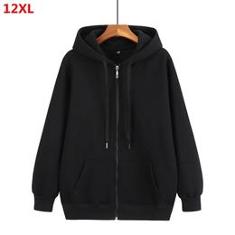 Men's Hoodies Sweatshirts Autumn men's zipper cardigan plus size hoodie jacket oversized mens hoodies sweatshirt men 10XL 12XL 231012