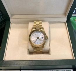 С оригинальной коробкой, высококачественные часы, 41 мм, 18-каратное золото, белое движение, автоматические мужские часы-браслет GD, мужские часы 2024