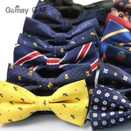 Bow Ties Polyester Bowtie for Men Fashion Casual Floral Animal Men's Bow ties Cravat Neckwear For Wedding Party Suits tie 231012