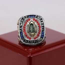 2019 Factory 2018 Fantasy Football Championship Ring Engraving Inside USA Size 8 To 15 Display Box Drop 271o