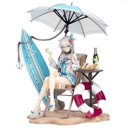 Mascot Costumes 24cm Anime Figure Kiana Kaslana Honkai Impact 3 Blue Swimsuit Scene Model Dolls Toy Gift Collect Boxed Ornaments Pvc Material