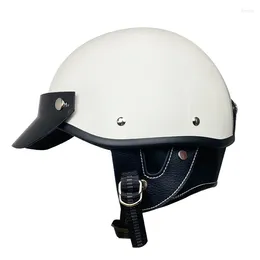 Motorcycle Helmets 2023 Latest Net Red Helmet Vintage Retro Scooter Half Casco Moto DOT Capacete