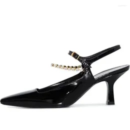 Dress Shoes Black Square Toe Kitten Heel Women'S Classic Rhinestones Pump Elegant Office Height 8cm