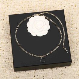 2023 Luxury quality charm pendant necklace with Black enamel in 18k gold plated have stamp PS4632A