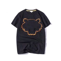 Summer T Shirts For Men Tops Tiger Head With Letter Embroidery T Shirt Mens Clothing Short Sleeve Tshirt unisex Tees S-2XL205l