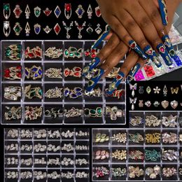 Nail Art Decorations 1Box s Set 3D Crystal Charms Diamond DIY Alloy Luxury Jewellery Gem Manicure Accessories Parts 231030