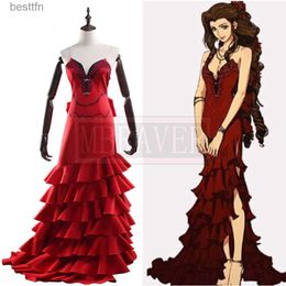 Theme Costume FF 7 Final Fantasy VII Remake Aerith Gainsborough Aeris Cos Cosplay Come Party Christmas Halloween Custom Made Any SizeL231013