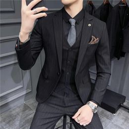 Men's Suits Groom Suit Wedding Dress Casual Spring Business Professional Banquet Evening Mens 3 Piece S-7XL