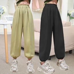 Trousers Girls' Summer Pants 2023 Children Ice Silk Mosquito-proof Kids Thin Long 8-15 Years