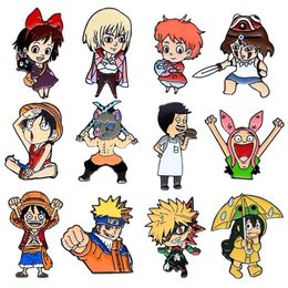 PF177 Dongmanli Brooches Anime Figures Creativity Hard Enamel Pin Badge Backpack Collar Lapel Jewelry Friends Birthday Gifts236u