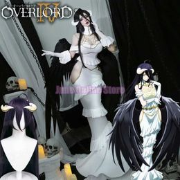 Theme Costume Anime Overlord Albedo Cosplay Come Halloween Christmas Come Cos Women White Dress Overlord Albedo CosplayL231013