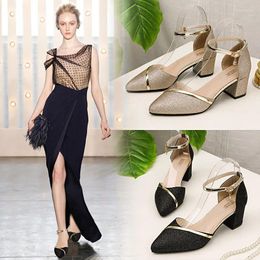 Сандалии 2023 Zapatos Dama, женские модные серебряные свадебные туфли высокого качества на каблуке, женские золотые туфли-лодочки для вечеринок и ночного клуба на весну
