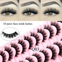 False Eyelashes Visofree 310 Pairs Faux Mink Lashes Make Up Thick Cils Natural Eyelash Extension Hand Made Fake Q03 231012