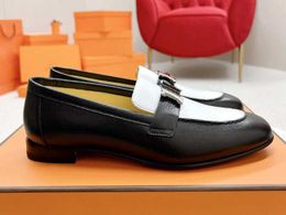 5A Shoes HM5652350 Paris Loafer Leather Dress Loafers Discount Desinger Shoes For Women Size 35-40 Fendave