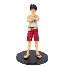 Mascot Costumes 16cm One Piece Anime Figure Monkey D Luffy Movie Version Action Figure Pvc Collection Model Classic Ornaments Toys Gift