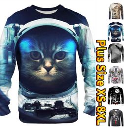 Men's T Shirts 2023 Fashion Tie Dye Design Retro Spring Autumn Top Business T-shirt Oversize Long Sleeve Pullover Trend Round Neck