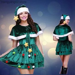 Theme Costume Cosplay Christmas Tree Come Christmas Come women Christmas party dress suit with hat free shipping hotsale 2019 new T231013