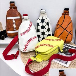 Storage Bags Football Baseball Volleyball Sling Bag Crossbody Shoder Gym Cycling Travel Hiking Daypack For Men Home Garden Housekeepin Dhmol