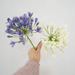 Decorative Flowers Useful European Style High Quality Artificial Agapanthus Flower Portable Fake Widely Use For Living Room
