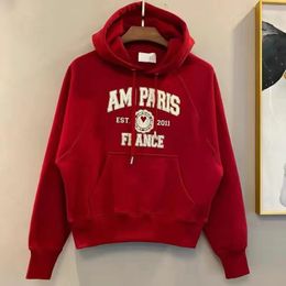 FW 23SS Sonbahar Kış Erkekleri Kadın Lüks AM Tasarımcı Hoodie Am2 Street Hoodies Uzun Kollu Nakış Sweatshirts Adam Giysiler Noel Giysileri