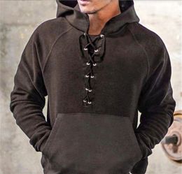 Customised Tees & Polos 021 Black stitching Hooded Mens Hoodie Loose Sweater Long sleeved Coat